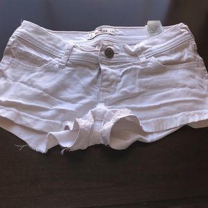 white jean shorts hollister